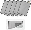 YOKIVE 6 Pcs Magnetic Floor Vent Covers, Floor Register Cover PVC Mesh Air Vent Screen Filters, Great for Home Floor, Wall, Ceiling, Catch Debris Hair Dust (Black, 12-Inch x 12-Inch)