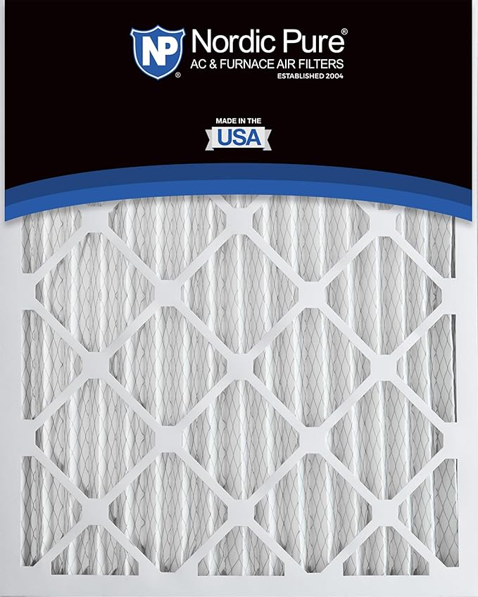 Nordic Pure 20x25x2 (Actual Size: 19 1/2 x 24 1/2 x 1 3/4) Pleated MERV 10 Air Filters 3 Pack
