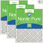 Nordic Pure 14x30x1 (Actual Size: 13 15/16 x 29 15/16 x 3/4) Pleated MERV 13 Air Filters 3 Pack