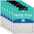 Nordic Pure 14x30x1 (Actual Size: 13 15/16 x 29 15/16 x 3/4) Pleated Air Filters MERV 14 Plus Carbon 6 Pack