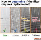 3-Stage Replacement Filter: Particulate Filter+ Activated Carbon | Compatible with Sharp KC-850U & KC-C100U Air Purifiers (1 SET Pack)