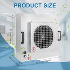 Professional HEPA Laminar Flow Hood, H14 High Efficiency Filter, Silver, 22.6x22.6x10.2 Inch, Clean Room Grade Laboratory Fan System with Control Board
