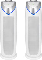 GermGuardian Air Purifier with HEPA 13 Filter, Removes 99.97% of Pollutants, Covers 743 Sq. Foot Room in 1 Hour, UV-C Light Helps Reduce Germs, 22 Inch, 2-Pack, White, AC4825W2PK