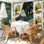 Lemon Outdoor Curtains for Patio Lemons Baskets Summer Tropical Plant Waterproof Outside Curtains with Grommet Top Weatherproof Curtain for Cabana Pergola Gazebo, 1 Panel, 54" W x 84" L