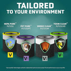 GermGuardian Filter V Smoke Clear HEPA Genuine Air Purifier Replacement Filter, Removes 99.97% of Pollutants, Wildfire Smoke, Toxins and Odors, for AC3000, AC3050, AP3151, AC151, Black/Gray, FLT151SM
