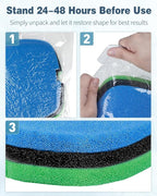 Pawfly 3 Pack Aquarium Filter Media Pad (25.5" L x 18.1" W), Filter Media for Fish Tank Filters, Fine Medium Coarse Foam Floss for Water Filtration, Sponge Filter Floss for Sumps Ponds Hydroponics