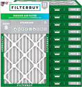 Filterbuy 18x30x2 Air Filter MERV 8 Essential Dust & Allergy Defense (12-Pack), Electrostatic Pleated HVAC AC Furnace Filters Replacement, Made in USA (Actual Size: 17.50 x 29.50 x 1.75)