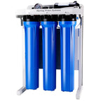 iSpring RCB3P Tankless Reverse Osmosis Filtration System, 300 GPD Under Sink RO System, Reduces TDS, 1.5:1 Pure to Drain, Booster Pump & Pressure Gauge for Residential & Light Commercial Use