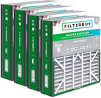 Filterbuy 20x25x5 Air Filter MERV 8 Essential Dust & Allergy Defense (4-Pack), Pleated HVAC AC Furnace Filters for Trion Air Bear, Generalaire, Skuttle, and More (Actual Size: 19.63 x 24.13 x 4.88)