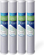 Standard Whole House Coconut Shell Carbon Block 5 Micron Water Filter 20” x 2.5” Fits 20” x 2.5” Housings. Remove Chlorine and Bad Odor. Compatible with C1-20, HX-CB-25-2010, F3WCB32 Pack of 4