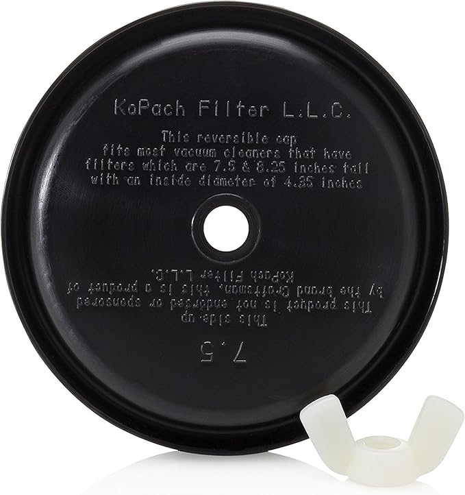 Kopach Cap & Wingnut Vacuum Part Filter Replacement for Craftsman & Ridgid Vacuums