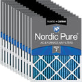 Nordic Pure 12x12x1 (Actual Size: 11 3/4 x 11 3/4 x 3/4) Pleated Air Filters MERV 7 Plus Carbon 12 Pack