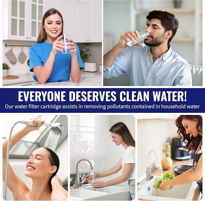CFS – Whole House Water Filter Cartridges Compatible with EQ-304-20, EQ-PFC.35 Models – Removes Bad Taste and Odor – Replacement Filter Cartridge (4 Pack - Pleated Filter)