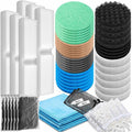 62 Pcs Compatible with Fluval Fx4/fx5/fx6 Replacement Filter Media, 6 Foam Block, 6 Carbon and 6 Water Polishing Pad, 4 Bio-sponge 6 Filter Pad, 6 Carbon, 18 Nitrite/phosphate/ammonia Remover