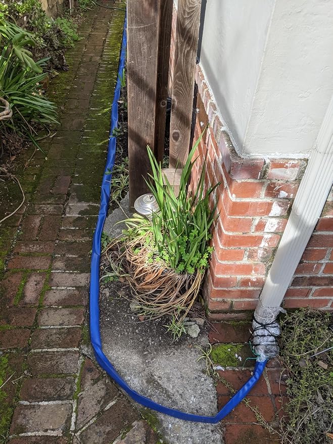 Pool Backwash Hose 2 inch × 50 ft Thicken Blue Water Discharge Pipe Lay Flat Tubing Hose for Backwash Pool Filter, Drain Pool Pond Water (2in-50ft, Vinyl Tubing)