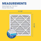 Aerostar 12x12x1 MERV 8 Air Filter, 6 Count, ACTUAL SIZE (11.75 x 11.75 x 0.75), HVAC, Air Conditioning & Furnace Filter Captures Dust, Lint & Pollen (MPR 600 / FPR 5), Made in USA