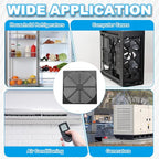 PATIKIL 200mm Fan Filter Grill, 6 Pcs Plastic Ventilation Dustproof Grill Cover Cooling Ventilator with Screws for Industry Workshop Computer Case Refrigerators Air Conditioning, Black