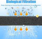 AQUANEAT Aquarium Bio Sponge Filter Media Pad 36" x 12" x 1" / 72" x 12" x 1" Open Cell Foam Sheet Cut-to-Fit for Fish Tank Sump (36" x 12" x 1")