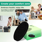 7 Pack 6.7 Inch Round Fiber Cotton Activated Charcoal Compost Filters - Odor Control Replacement for Kitchen Compost Bins, Countertop Compost Bin & Compost Bucket