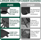 4 x 6ft Large Dewatering Bags with Drawstring Dewatering Filter Bag Silt Oil Sludge Sediment Filter Bag Non Woven Geotextile Fabric Filter Bags for Construction Sites Dredging