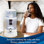 ZENWATER 6-Gallon Countertop Gravity Water Filter System - Portable Alkaline Filtration System - Enjoy Clean and Mineral-Rich Hydration at Home, Office, or Travel