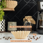 Tupkee Coffee Filters 8-12 Cups - 1200 Count, Basket Style, Natural Brown Unbleached Coffee Filter, Made in the USA