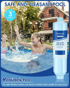 Garden Hose Filter for Filling Hot Tub, Pool, Spa, Greatly Reduces Sediment, Chlorine, Heavy Metals and Odors, Standard 3/4" Garden Hose Thread (2 pack)