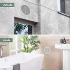 Vent Systems 8" Inch (Opening Dimensions) White Soffit Vent Cover - Plastic Round Air Vent Grille - Built-in Mesh Screen - HVAC Register Louver for Bathroom, Home, Kitchen