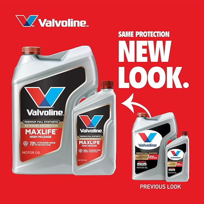 Valvoline Extended Protection High Mileage with Ultra MaxLife Technology 5W-30 Full Synthetic Motor Oil 1 QT, Case of 6