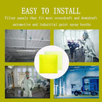 AUC Paint Booth Exhaust Filters,24" x 24" (100 pieces),22 Gram Fiberglass Paint Arrestors Pad,Captures Overspray Paint Particles in Paint booth