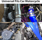 Air Intake Filter - 1" Universal Breather Filter, Automotive Cold Air Filter, Car Valve Cover Oil Breather Turbo Vent Crankcase Cleaner Accessory, Fits Car Motorcycle (Silver)