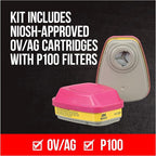 3M - 65023QLHA1-C Pro MultiPurpose Respirator with Quick Latch, Medium