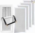 4-Pack 7"x13" White Powerful Magnetic Vent Covers - Super Strong Neodymium Magnets, No Slip & No Drill Needed - Secure Fit for Floor/Wall/Ceiling Registers - Durable Air Vent Screen (White, 7x13)
