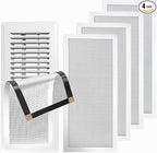 4-Pack 7"x11" White Powerful Magnetic Vent Covers - Super Strong Neodymium Magnets, No Slip & No Drill Needed - Secure Fit for Floor/Wall/Ceiling Registers - Durable Air Vent Screen (White, 7x11)