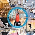 Floor Polisher Commercial, Dual-Brush Rotary Floor Scrubber, Lightweight Electric Floor Cleaner, 360° Rotating Head, Wet Dry Floor Cleaner for Offices & Schools Grey