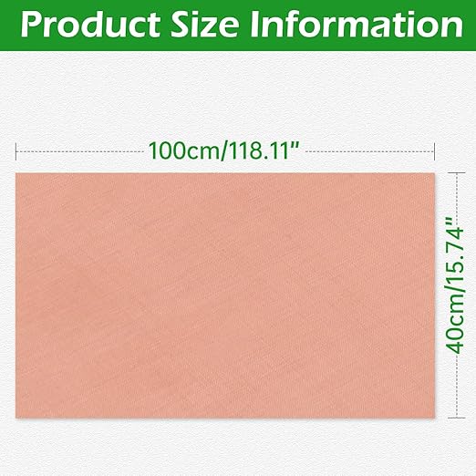Copper Mesh Screen - 15.7" x 39.4", 40 Mesh, Dense Filter, 99.9% Pure Copper Fabric DIY Kit for Window Protection