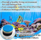 31 Pcs Compatible with Fluval Fx4/Fx5/Fx6 Replacement Filter Media, 3 Foam Block, 3 Carbon and 3 Water Polishing Pad, 2 Bio-sponge 3 Filter Pads, 3 Carbon, 9 Nitrite/Phosphate/Ammonia Remover