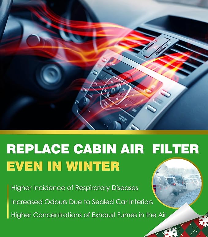 Cabin Air Filter for 2015-2025 Ford F150, 2017-2025 F250 F350 F450 F550 Super Duty, 2018-2024 Expedition Lincoln Navigator, FL3Z19N619A FP79 FP92(Set of 2)