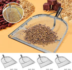 Leaking Soil Shovel Filter Stainless Steel Sieve 4mm/6mm/8mm/12mm Mesh Sifting Shovel for Sifting Corn Kernels Gardening Farm Chicken Coop and Goat Stall Multipurpose Dustpan (Sliver-6MM)