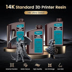 SUNLU 14K High Precision 3D Printer Resin 2KG, Standard 3D Printing Resin for Detail Printing Miniatures, Fast Curing 405nm UV Photopolymer Resin, Smooth Matte Surface, 2000G Grey