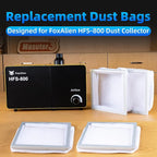 FoxAlien Dust Filter Bag for 800W Desktop Dust Collector HFS-800, Disposable Dust Bag Reusable Filter Set (4 Pack)