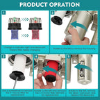 1/2" NPT Industrial Air Dryer for Compressor,4 Stage Air Compressor Water Separator System,Filter Oil Water Separator Dryer for Plasma Cutter and Paint Spray,Auto Drain