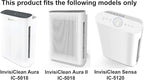 InvisiClean Replacement Activated Carbon Prefilter - 4 Pack - Compatible with InvisiClean Aura IC-5018 and Sensa IC-5120 Air Purifiers