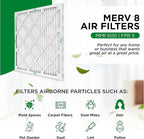 Mann+Hummel 16x16x1 MERV 8 Pleated HVAC AC Furnace Air Filters. 4 Pack. (Exact Size: 15.75 x 15.75 x 0.75 Inches)
