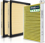 Engine & Cabin Air Filter Set for Toyota Sequoia V6-3.4L (2023-2025), Tundra V6-3.4L (2022-2025). Replace 17801-F4010, CAF15028C