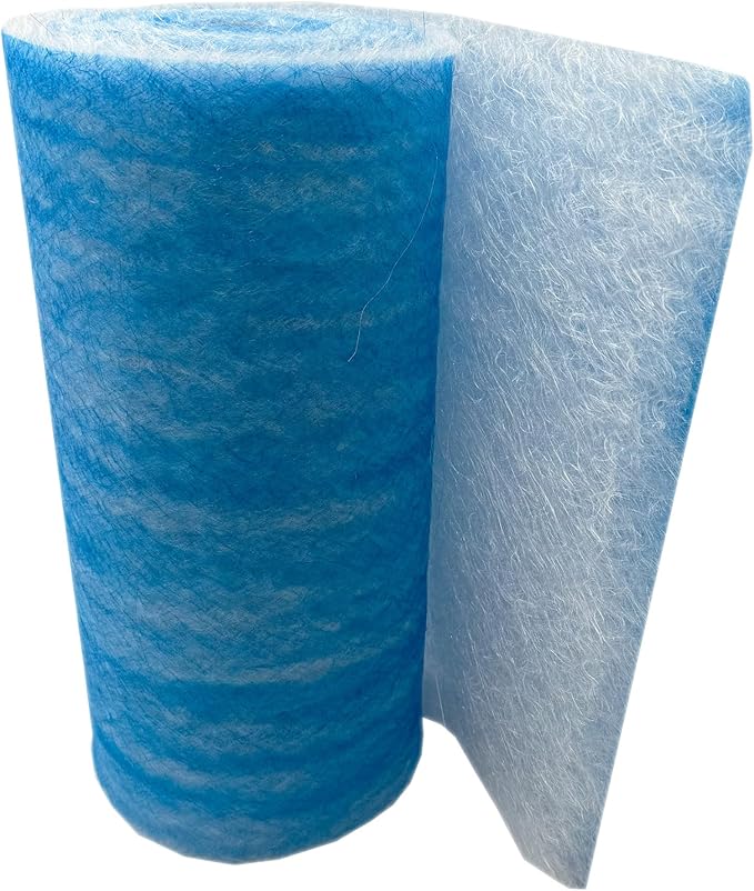 Paint Booth Exhaust Fiberglass Filter Roll, Blue/White Paint Arrestor for Spray Booth (20.5" x 200ft)