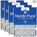 Nordic Pure 16x25x5 (Actual Size: 15 3/4 x 24 3/4 x 4 3/8) Honeywell/Lennox Replacement MERV 12 Air Filters 4 Pack