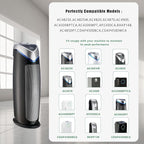 4 Pack FLT4825VO Toxin Clean True HEPA Replacement Filter B Compatible with AC4825 AC4825E AC4825W AC4300 AC4800 AC4900 AC4850 Air Cleaner Purifier with 8 Activated Carbon Pre-Filters