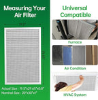 20x30x1 Air Filter Electrostatic Filter Reusable Washable HVAC AC Furnace Filter,MERV 8,Lasts a Lifetime, Healthier Home or Office(Actual Size:19.75x29.65x0.8 Inch)