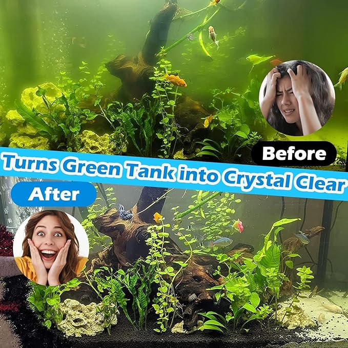 Aquarium U-V Filter Dual Spout 600GPH for Large 100-300 Gallon Fish Tank Silent Canister Internal Filter Cold Plunge Tub Koi Pond Filter, Green Clean Machine Deodorization for Saltwater Freshwater